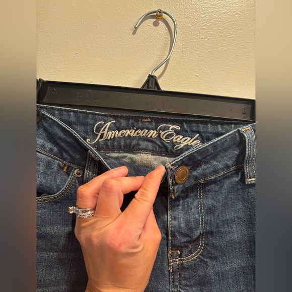 American Eagle Outfitters Indigo Straight Leg size 10 denim neutral classic - Picture 12 of 15